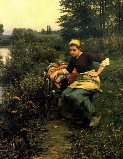 Daniel Ridgway Knight Woman in Landscape